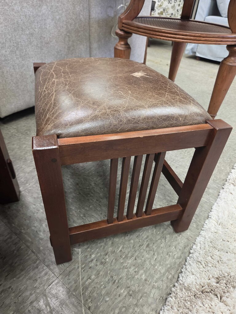 Stickley Mission Oak Arts & Crafts Reclining Morris Lounge Chair with Ottoman