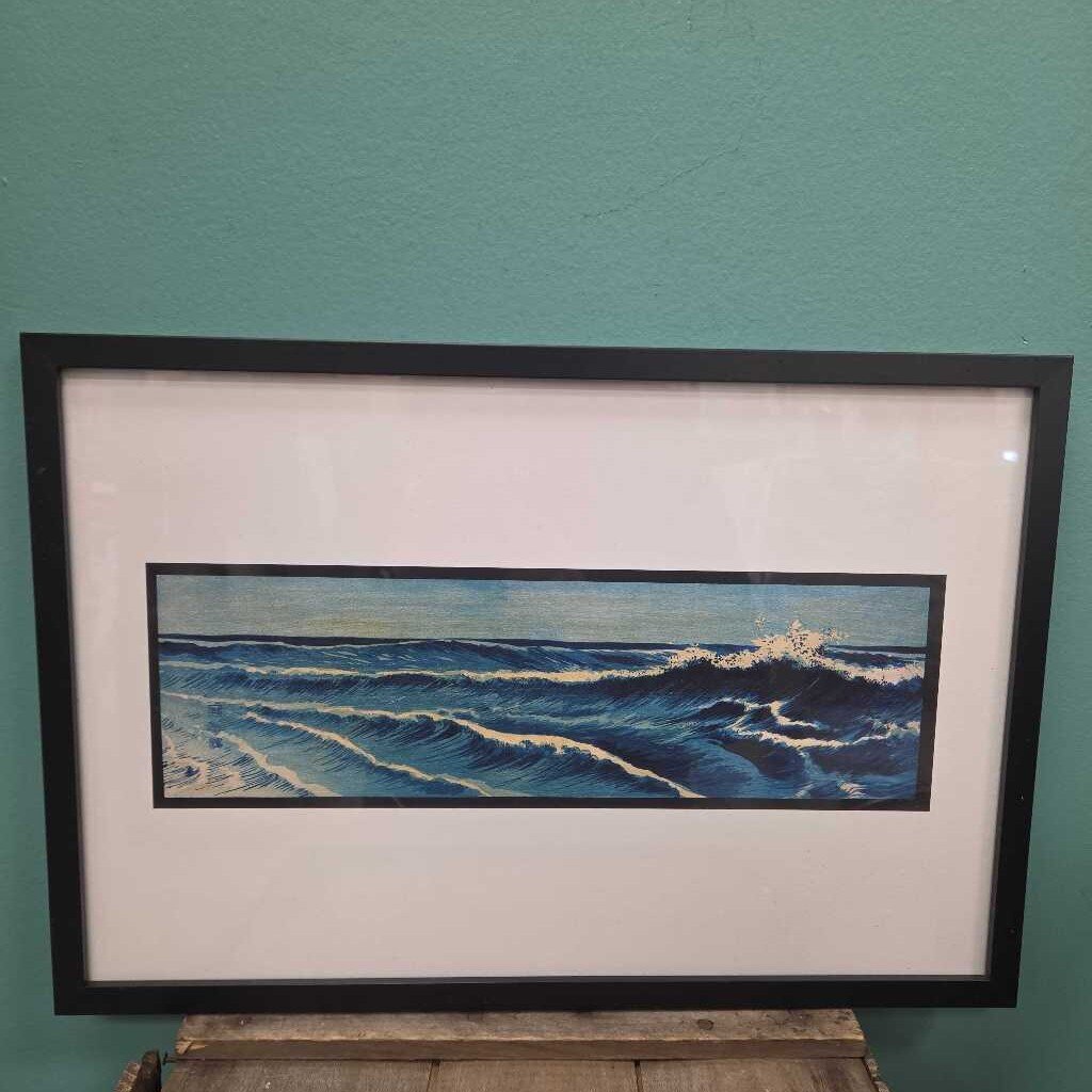 "Ocean Waves III" Framed Print by Vehara Konen