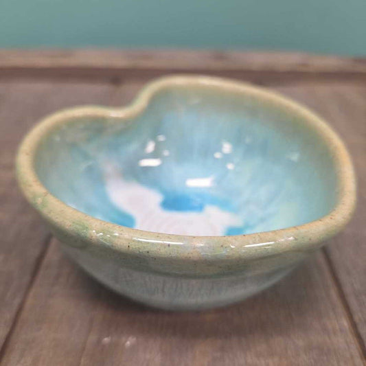 Hand Painted Ceramic Heart Shaped Trinket Dish