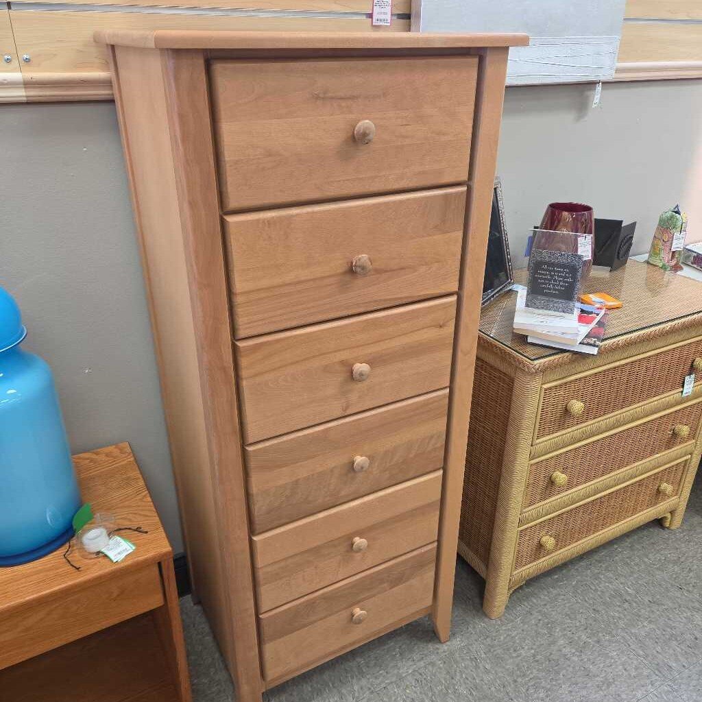 College Woodworks 6-Drawer Solid Wood Narrow Dresser Made in Canada