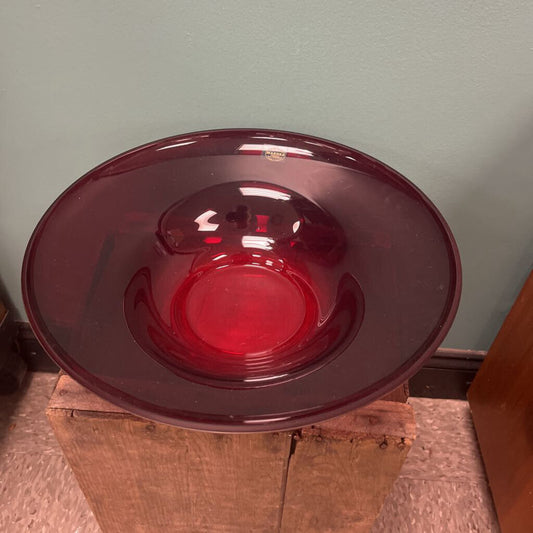 Hand Blown Art Glass in Ruby Red Made in Poland