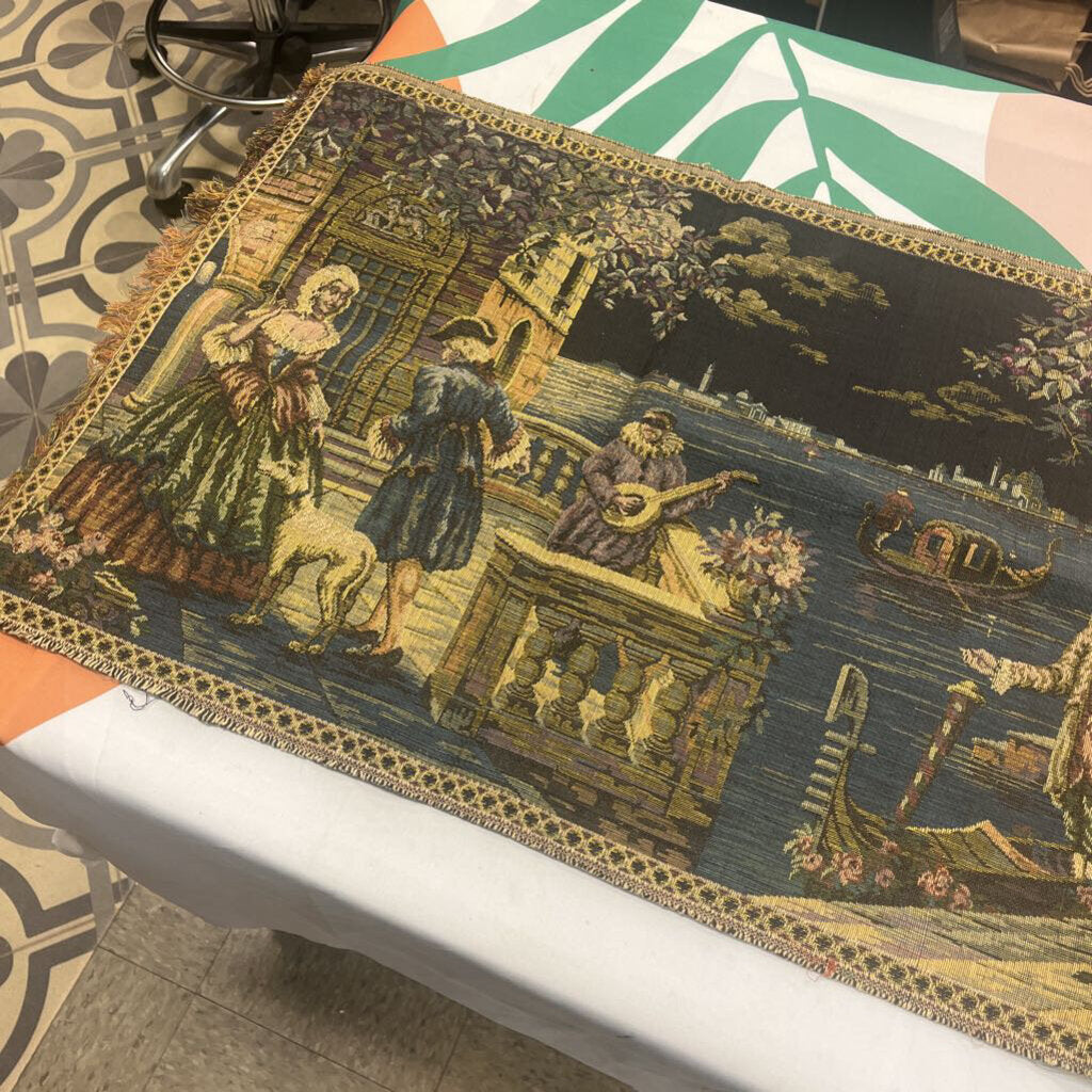 Vintage Reproduction Woven Italian Tapestry