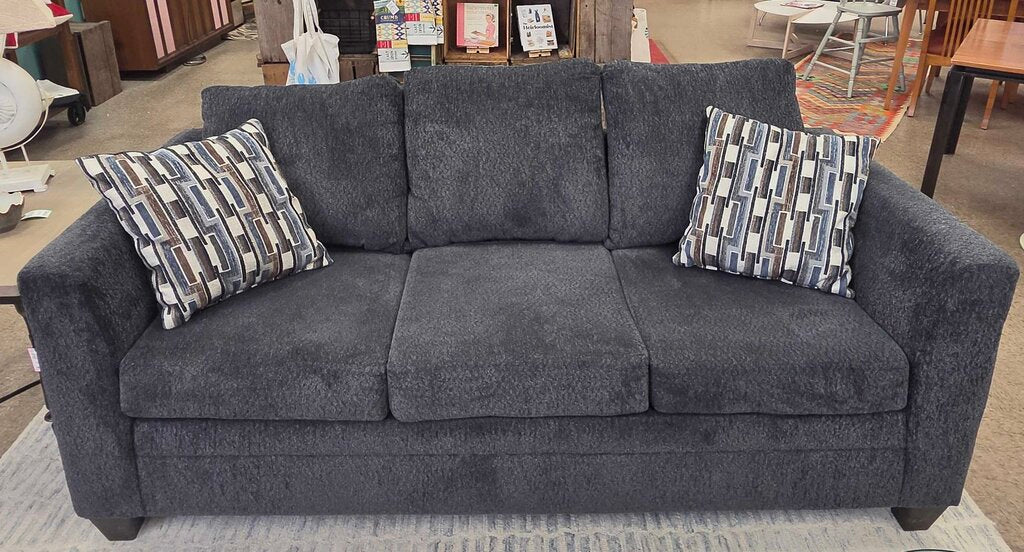 Bob's Furniture "Stevie" Charcoal 78" Sofa