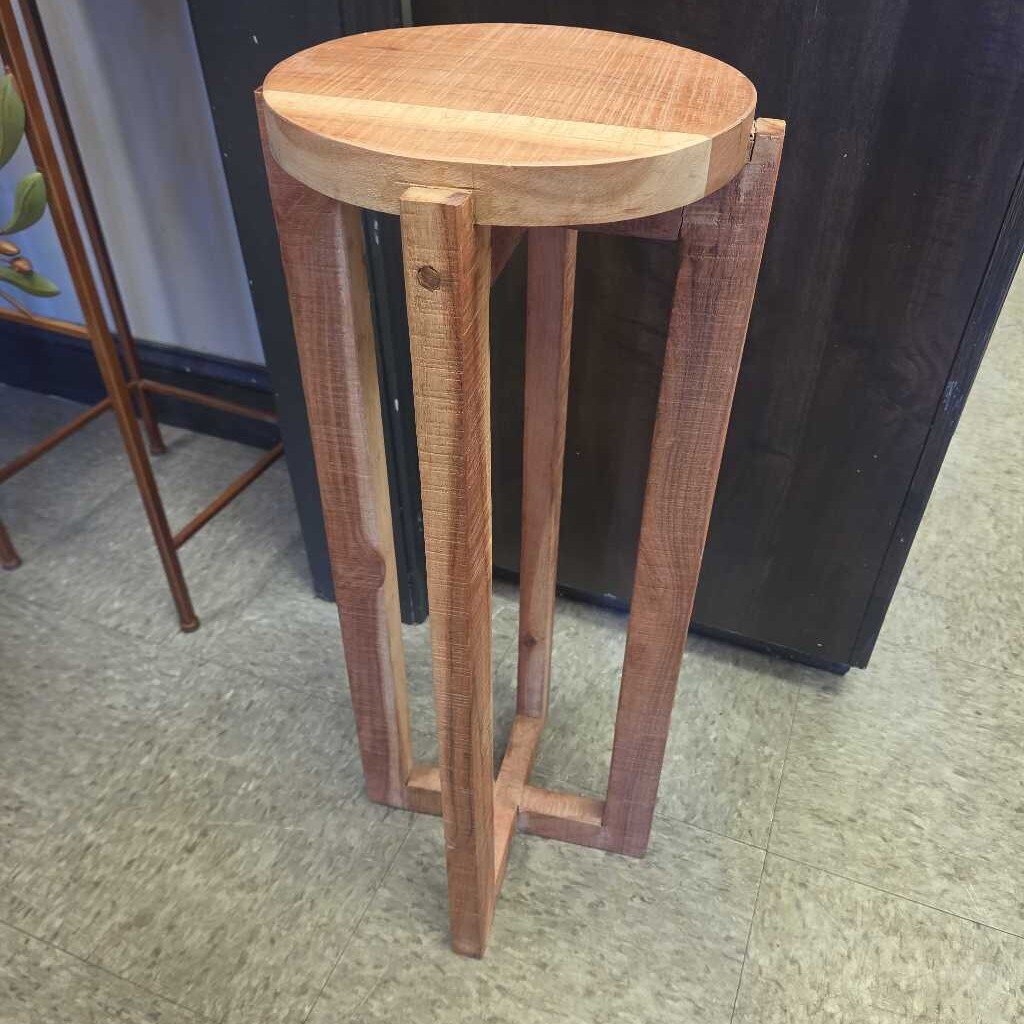 Solid Wood Cross-Brace Leg Plant Stand
