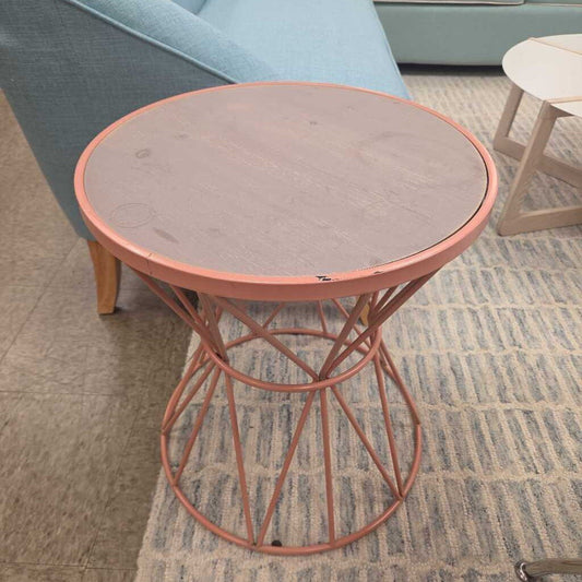 Kirkland's Wood Top Round Side Table (2 Available)