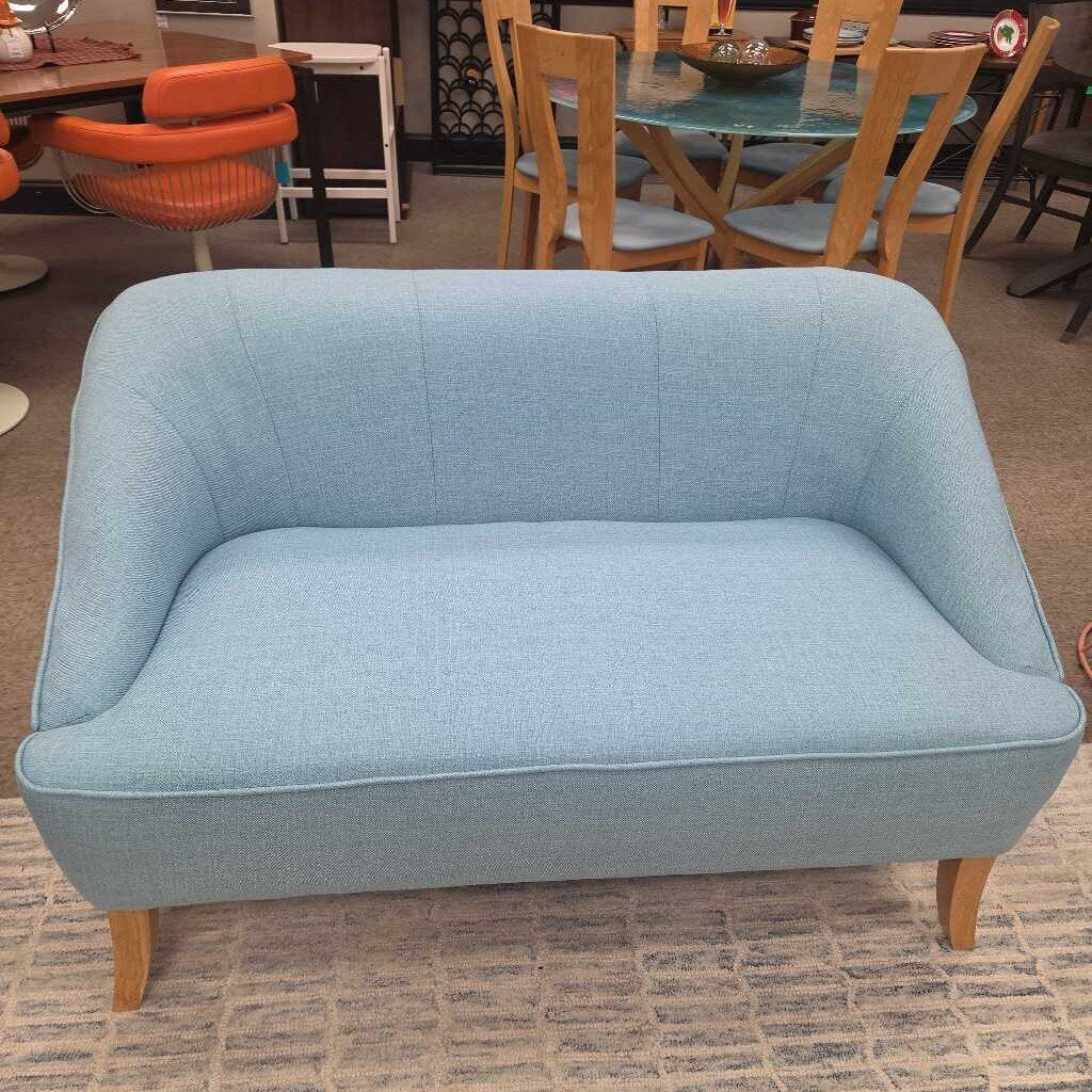 Mid-Century Style Loveseat w/Channel Stitching