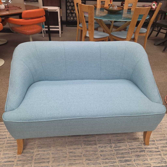 Mid-Century Style Loveseat w/Channel Stitching