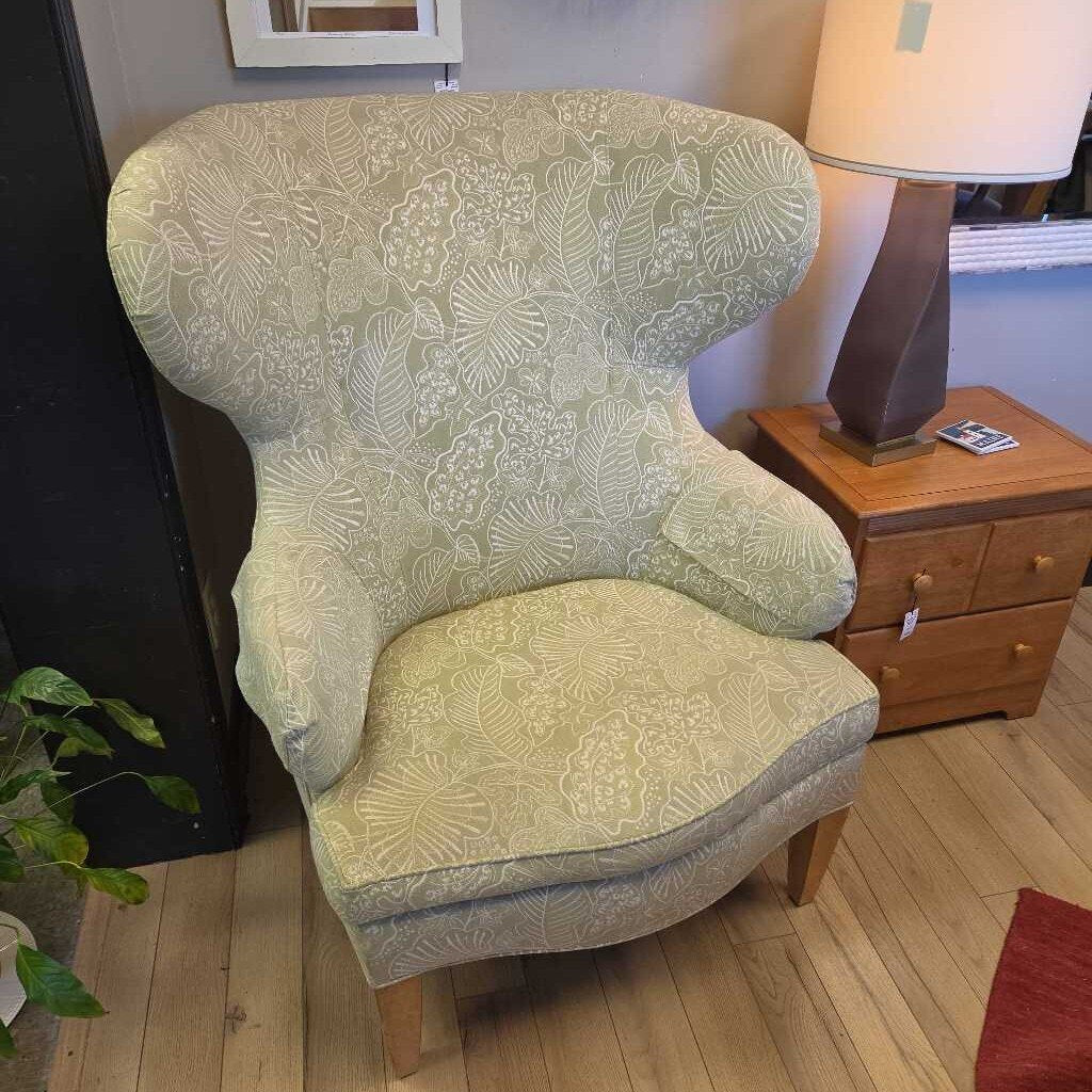 Ethan Allen Custom Upholstered Featherblend Wingback Chair